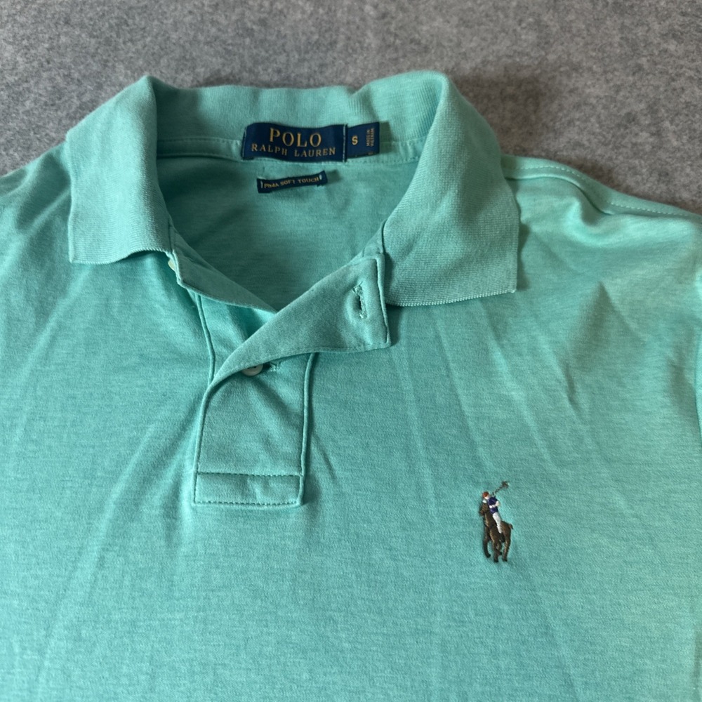 Polo Ralph Lauren Pony Logo Polo Men's Sm Green Short Sleeve Shirt Golf